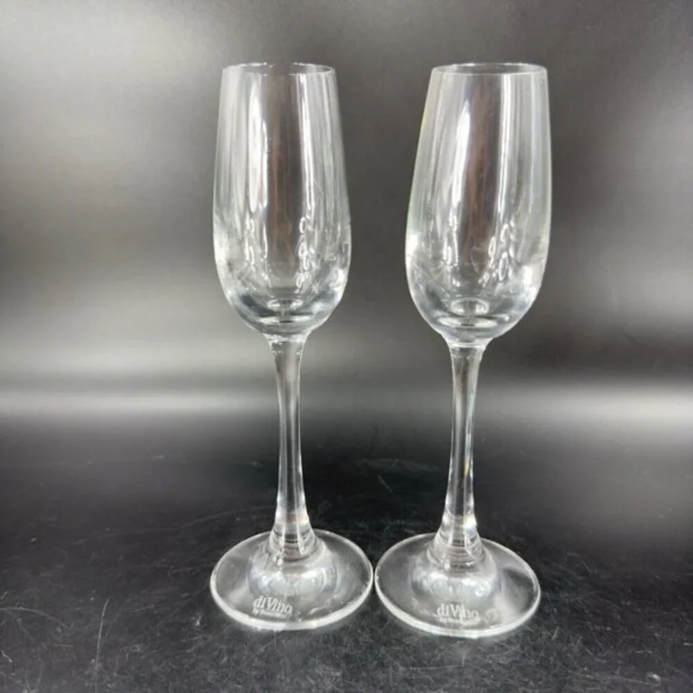 DeVino by Rosenthal Clear‎ Crystal Glasses Hand Blown Small Cups Barware Set 2